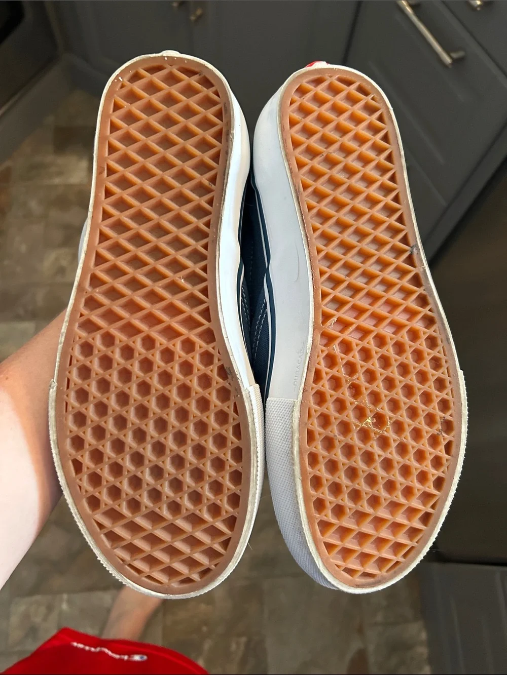 Vans Slip-On Canvas pop cush in Light Blue with White Trim